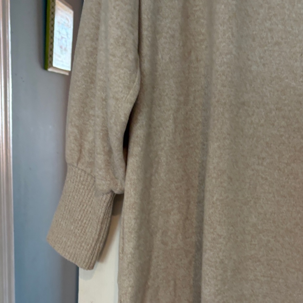 Anthropologie Taupe Cowl Neck Sweater - Picture 5 of 7